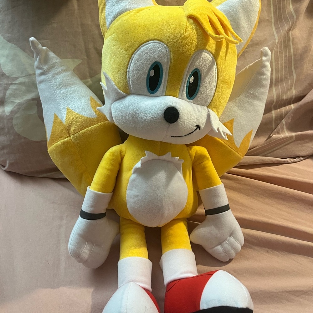 Rare 18” Tails Plush Interactive Toy with Red Shoes (from Sonic the Hedgehog 2)